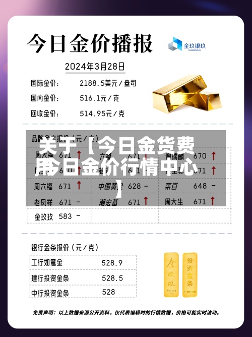 关于【今日金货费用,今日金价行情中心】