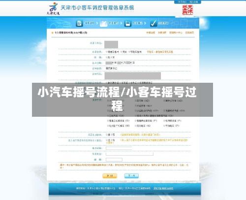小汽车摇号流程/小客车摇号过程