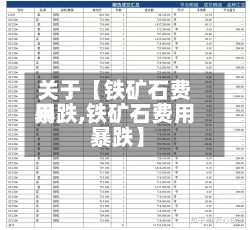 关于【铁矿石费用暴跌,铁矿石费用 暴跌】-第2张图片