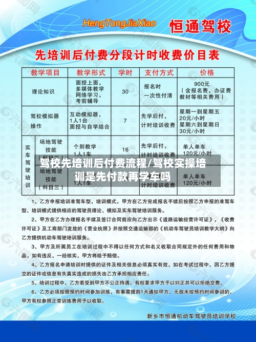 驾校先培训后付费流程/驾校实操培训是先付款再学车吗-第3张图片