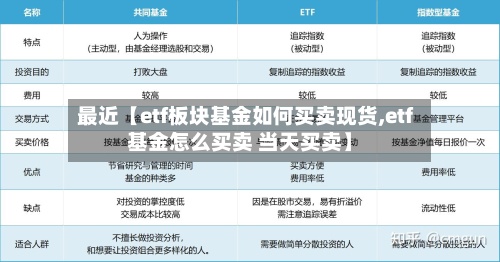 最近【etf板块基金如何买卖现货,etf基金怎么买卖 当天买卖】