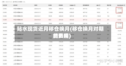 贴水现货近月移仓换月(移仓换月对期货费用
的影响)-第2张图片