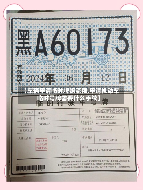 【车辆申请临时牌照流程,申请机动车临时号牌需要什么手续】