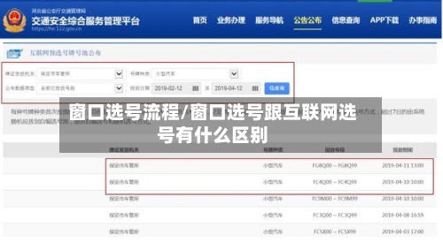 窗口选号流程/窗口选号跟互联网选号有什么区别