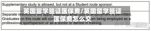 英国留学签证医保费/英国留学签证医保费怎么交