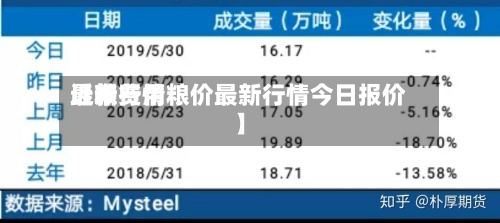 近来【粮费用最新行情粮价最新行情今日报价】-第2张图片