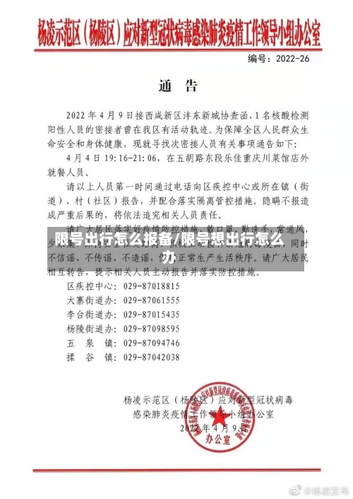 限号出行怎么报备/限号想出行怎么办