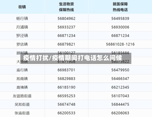 疫情打扰/疫情期间打电话怎么问候-第2张图片