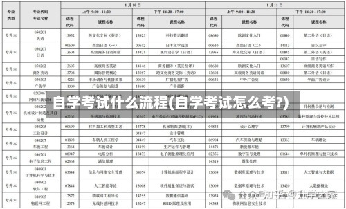 自学考试什么流程(自学考试怎么考?)