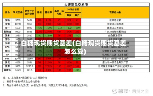白糖现货期货基差(白糖现货期货基差怎么算)