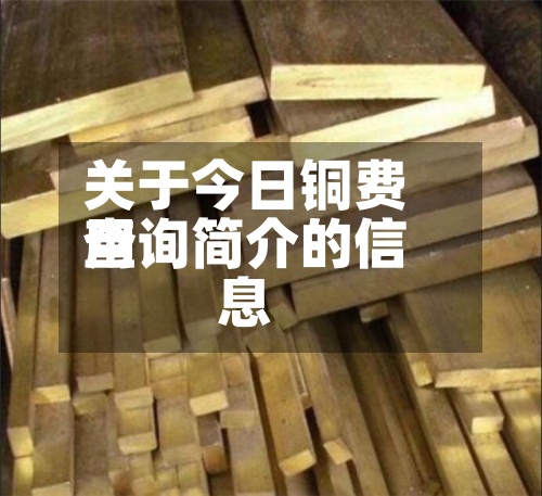 关于今日铜费用
查询简介的信息-第3张图片