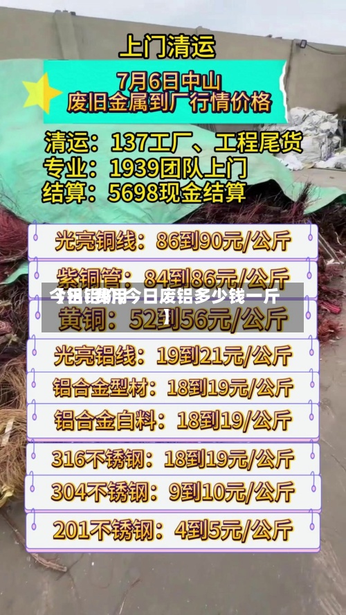 【铝錠费用
今日铝价,今日废铝多少钱一斤】-第2张图片