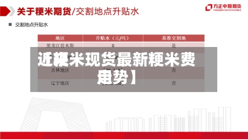 近来【粳米现货最新粳米费用走势】