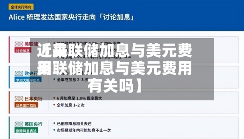 近来
【美联储加息与美元费用
美联储加息与美元费用
有关吗】
