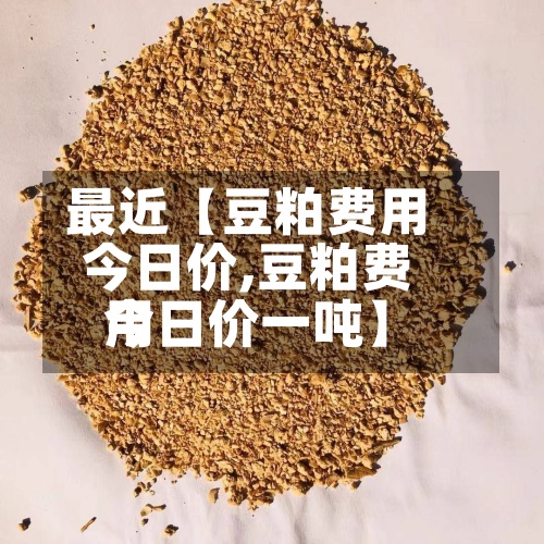 最近【豆粕费用
今日价,豆粕费用
今日价一吨】