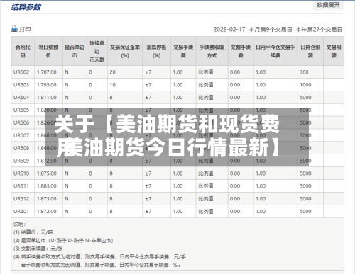 关于【美油期货和现货费用
,美油期货今日行情最新】-第3张图片
