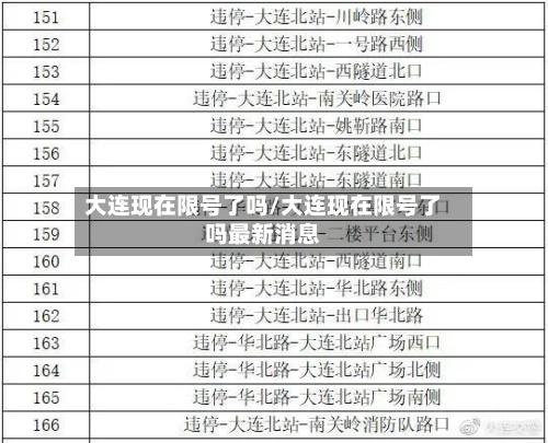 大连现在限号了吗/大连现在限号了吗最新消息-第2张图片