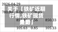 关于【铁矿近期行情,铁矿现货费用
走势】-第3张图片
