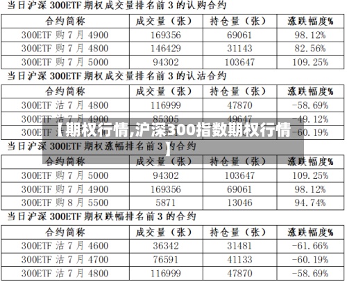【期权行情,沪深300指数期权行情】-第2张图片