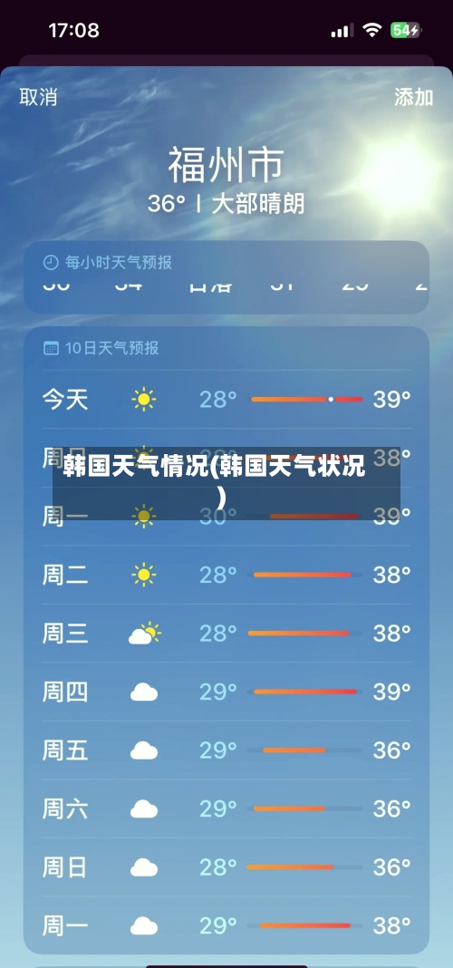 韩国天气情况(韩国天气状况)