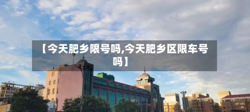 【今天肥乡限号吗,今天肥乡区限车号吗】-第2张图片