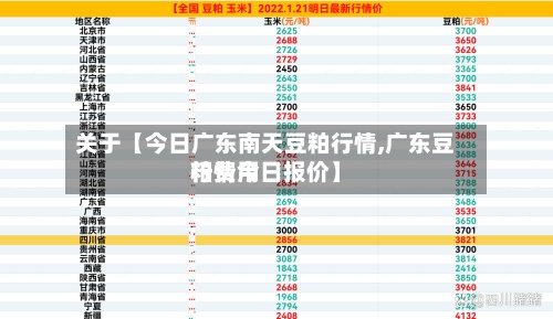 关于【今日广东南天豆粕行情,广东豆粕费用
行情今日报价】-第2张图片