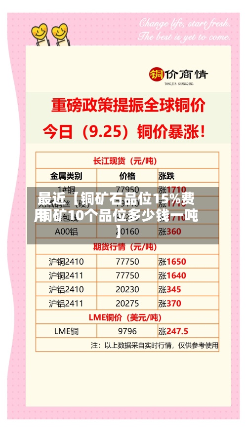 最近【铜矿石品位15%费用,铜矿10个品位多少钱一吨】-第2张图片