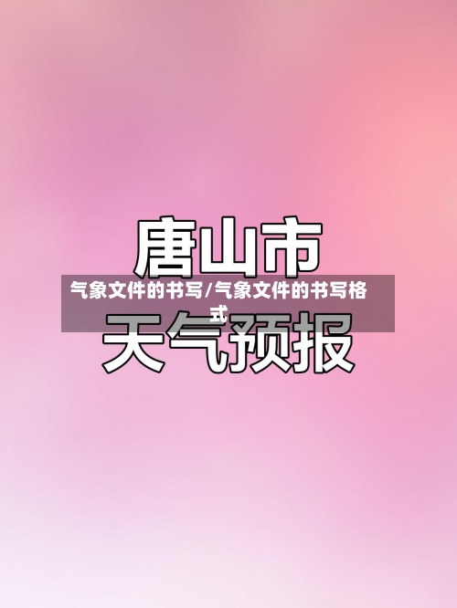 气象文件的书写/气象文件的书写格式-第3张图片