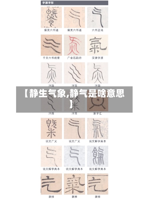 【静生气象,静气是啥意思】-第2张图片