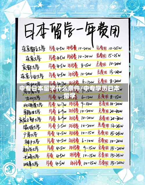中专日本留学什么条件/中专学历日本留学