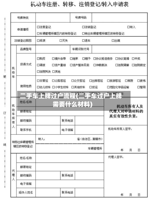 二手车上牌过户流程(二手车过户上牌需要什么材料)-第3张图片
