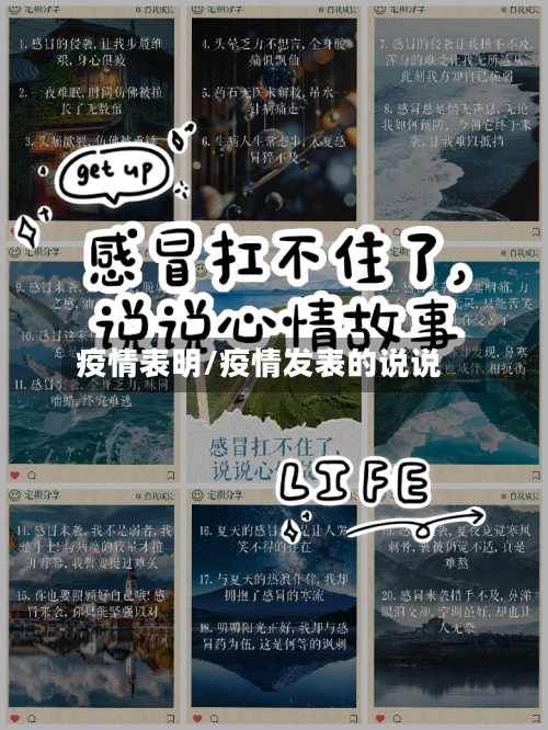 疫情表明/疫情发表的说说