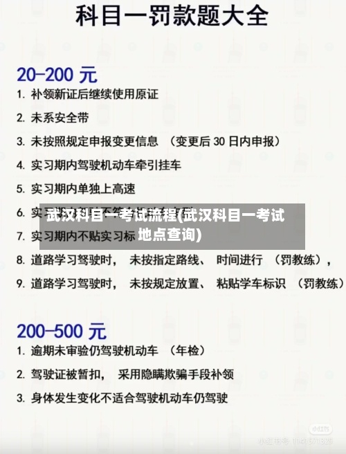 武汉科目一考试流程(武汉科目一考试地点查询)-第3张图片