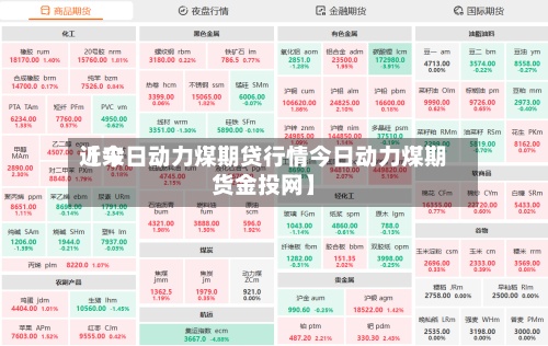 近来
【今日动力煤期贷行情今日动力煤期货金投网】-第3张图片