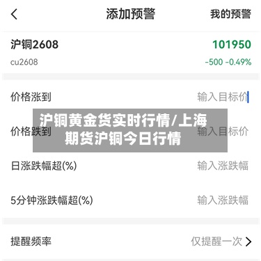 沪铜黄金货实时行情/上海期货沪铜今日行情