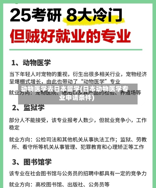 动物医学去日本留学(日本动物医学专业申请条件)
