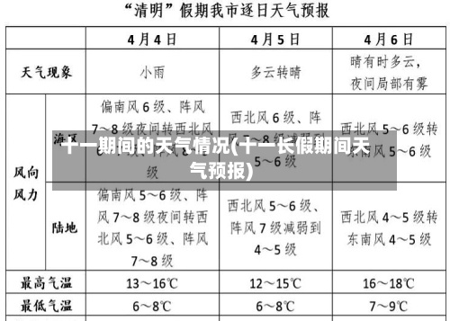 十一期间的天气情况(十一长假期间天气预报)