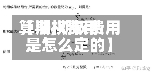 【期权费用算法,期权费用是怎么定的】