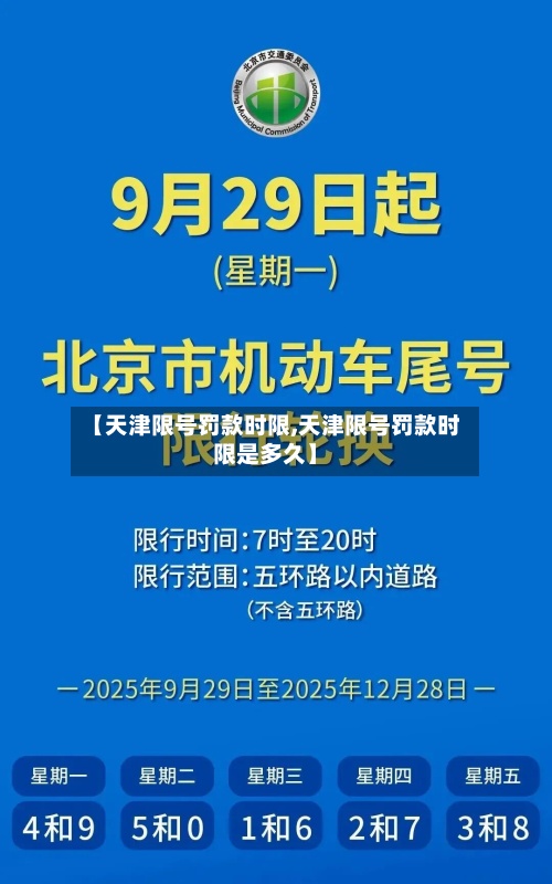 【天津限号罚款时限,天津限号罚款时限是多久】