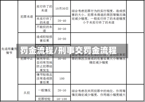 罚金流程/刑事交罚金流程