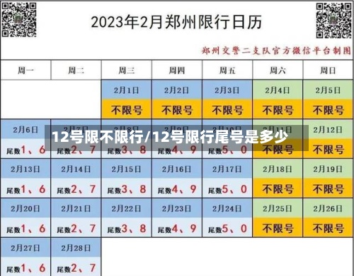 12号限不限行/12号限行尾号是多少-第3张图片