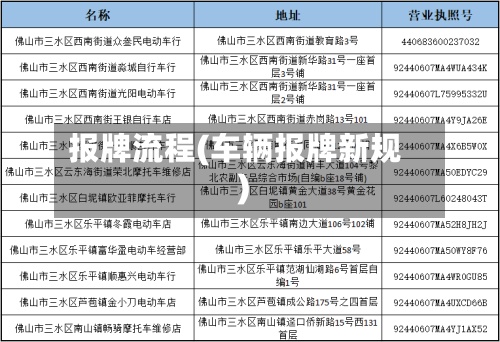 报牌流程(车辆报牌新规)-第3张图片