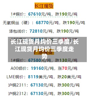长江现货月均价三季度/长江现货月均价三季度走势