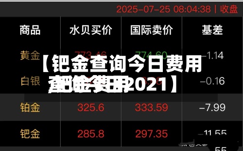 【钯金查询今日费用,钯金费用查询今日2021】