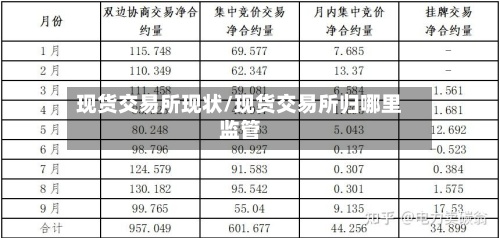 现货交易所现状/现货交易所归哪里监管-第2张图片