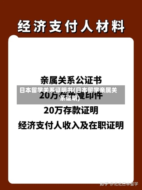 日本留学关系证明书(日本留学亲属关系证明)