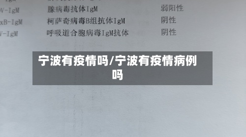 宁波有疫情吗/宁波有疫情病例吗