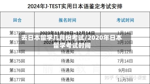 去日本留学几月份考试/2020年日本留学考试时间-第3张图片