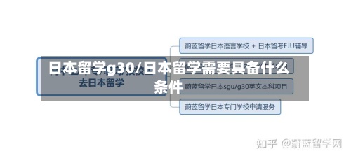 日本留学g30/日本留学需要具备什么条件