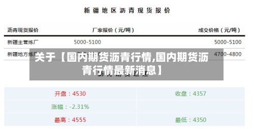 关于【国内期货沥青行情,国内期货沥青行情最新消息】-第2张图片